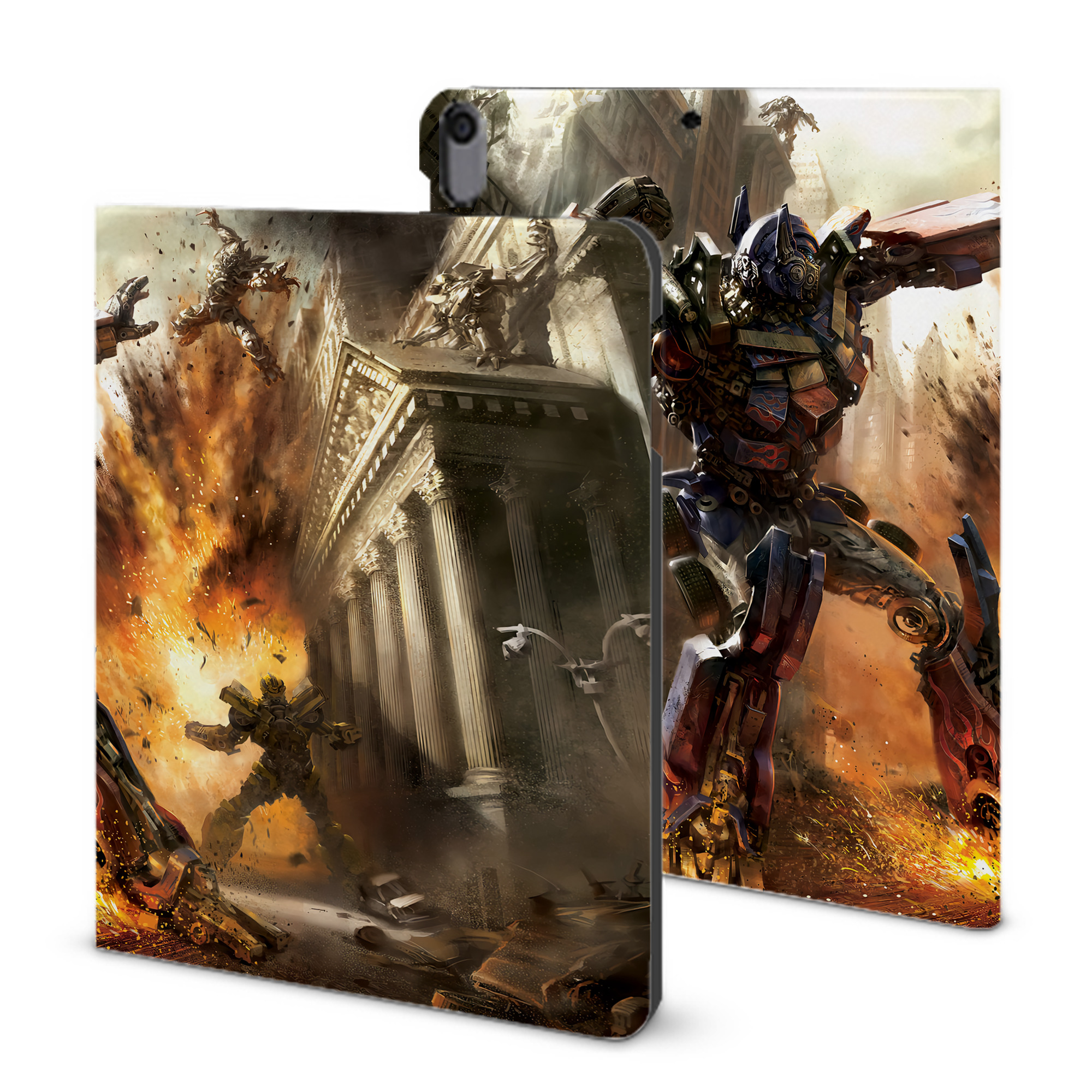 （画像用） Transformers トランスフォーマー IPad ケース ブック型 PUレザー TPU 耐衝撃 軽量 薄型 ペン収納なし 全面保護 IPad 各モデル対応